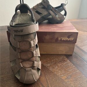 Teva Men's Deacon Brown Sandals Sport Closed Toe;Size 10